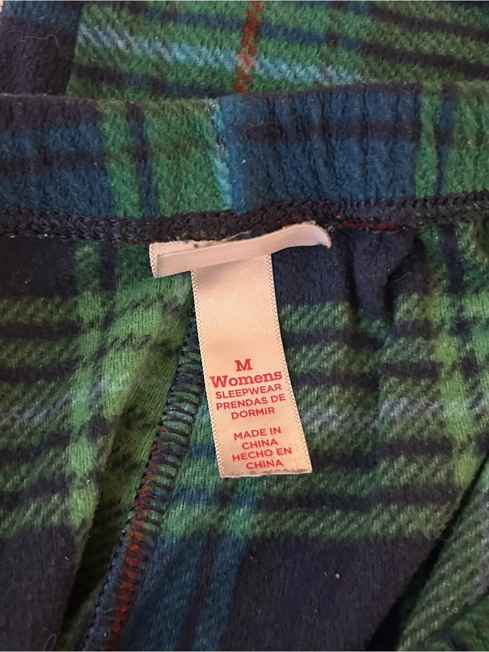 Target Plaid Flannel Pajama Pants - Navy, Green & Teal - Picture 2 of 2